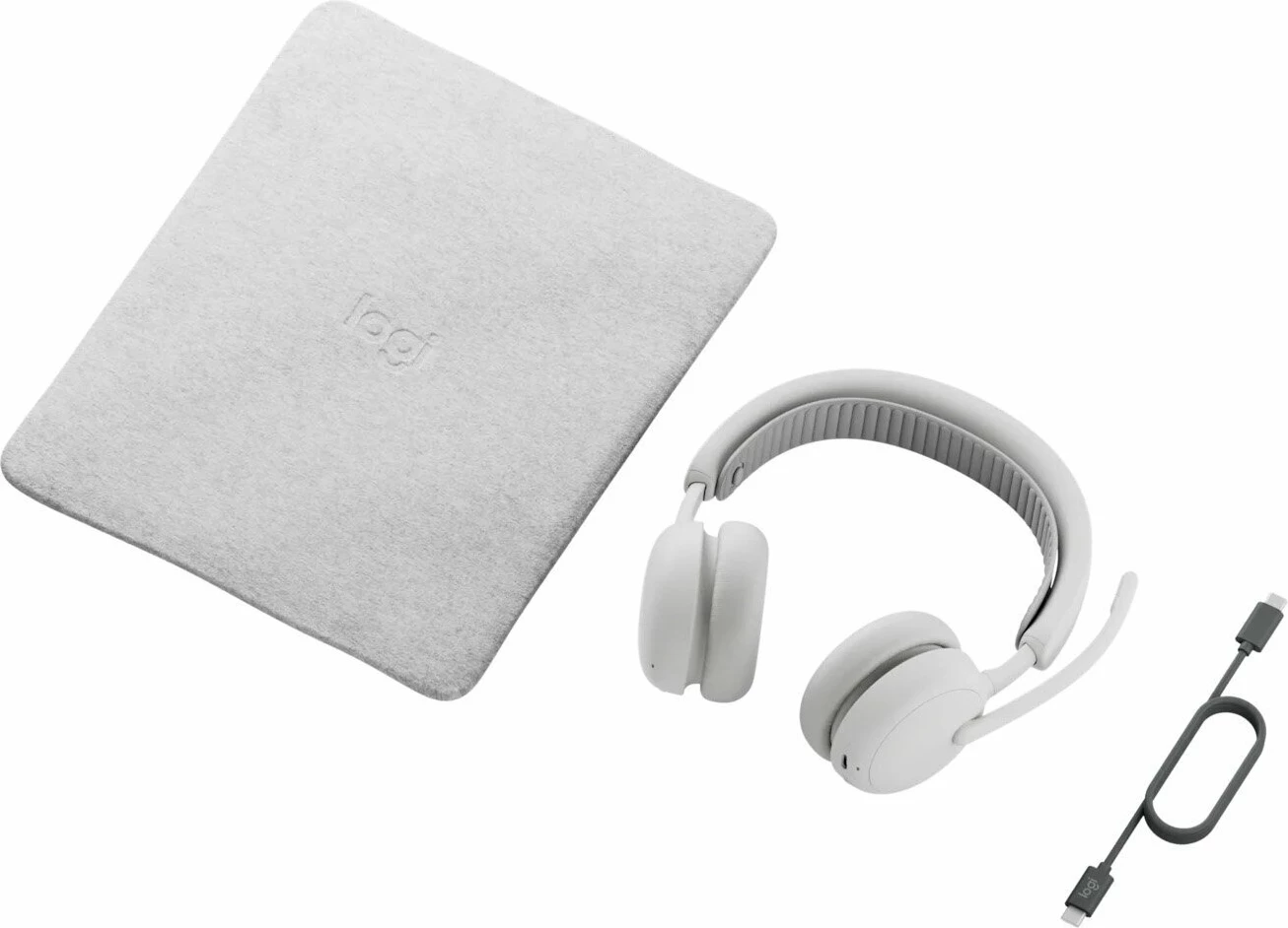 Kufje Logitech Zone Wireless 2 ES 981-001508, Bluetooth/USB-C, ANC, të bardha