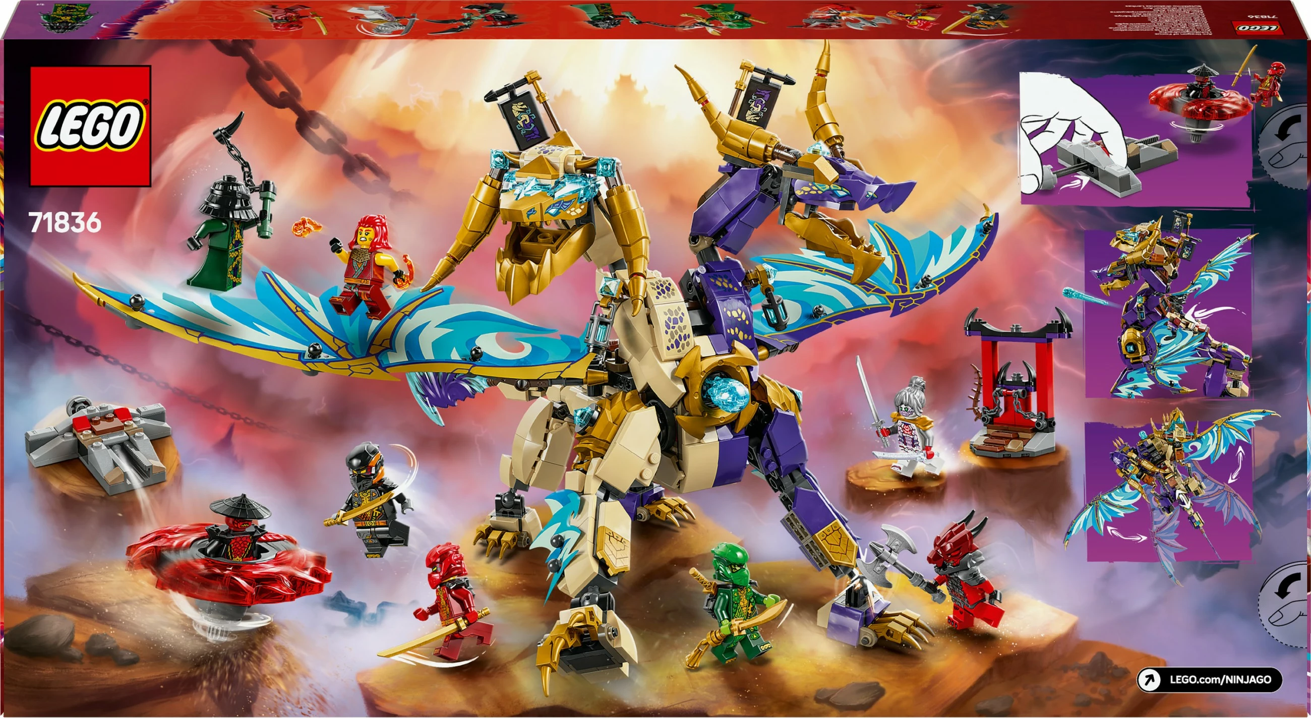 Set ndërtimi LEGO Ninjago 71836 Lichtbogendrache, 869 pjesë, multikolor