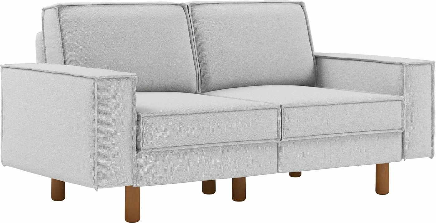 Divan dy-vendësh, ngjyrë Pebble, këmbë dru arre, Atelier del Sofa Sparrow 2