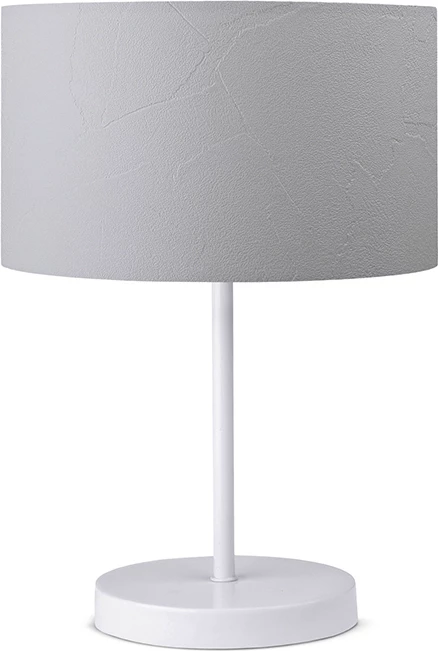 Llambë tavoline PWL-1077 E27 ngjyrë hiri e lehtë-bardhë Φ24x35cm