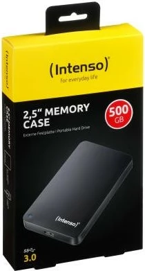 Hard disk i jashtëm Intenso Memory Case, 1 TB, 2.5", 3.2 Gen 1, 5400 RPM, e zezë