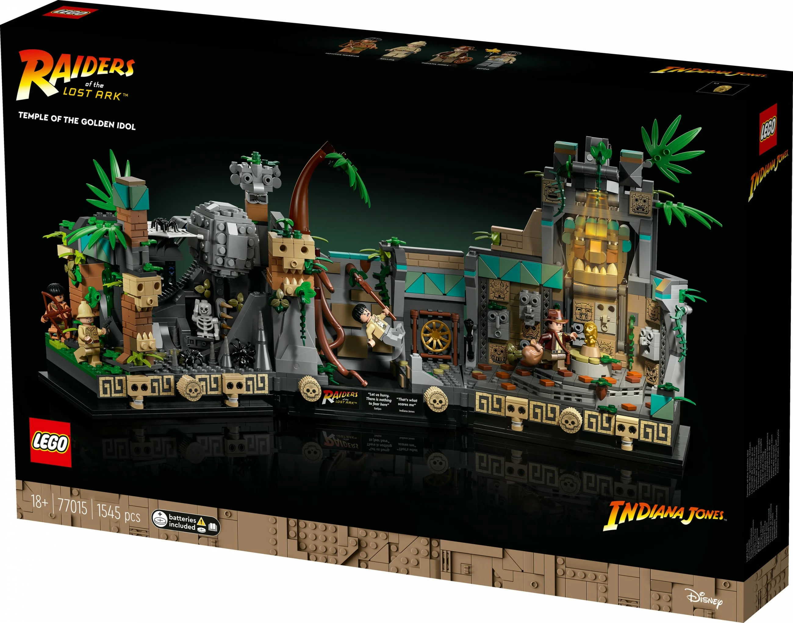 Set ndërtimi LEGO Indiana Jones 77015 Temple of the Golden Idol, 1545 pjesë, multikolor