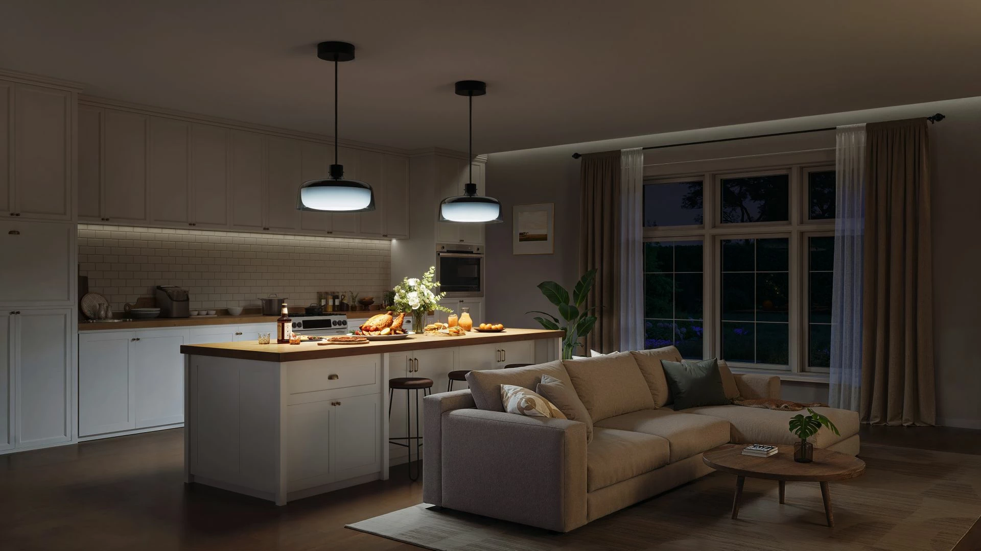 Llambë varëse smart Govee RGBICWW, RGBIC 360°, 2700-6500K, CRI95, e zezë