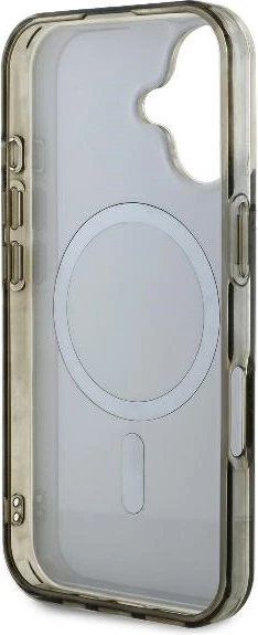 Mbështjellës Guess IML 4G Background MagSafe për iPhone 16 Plus, Kafe