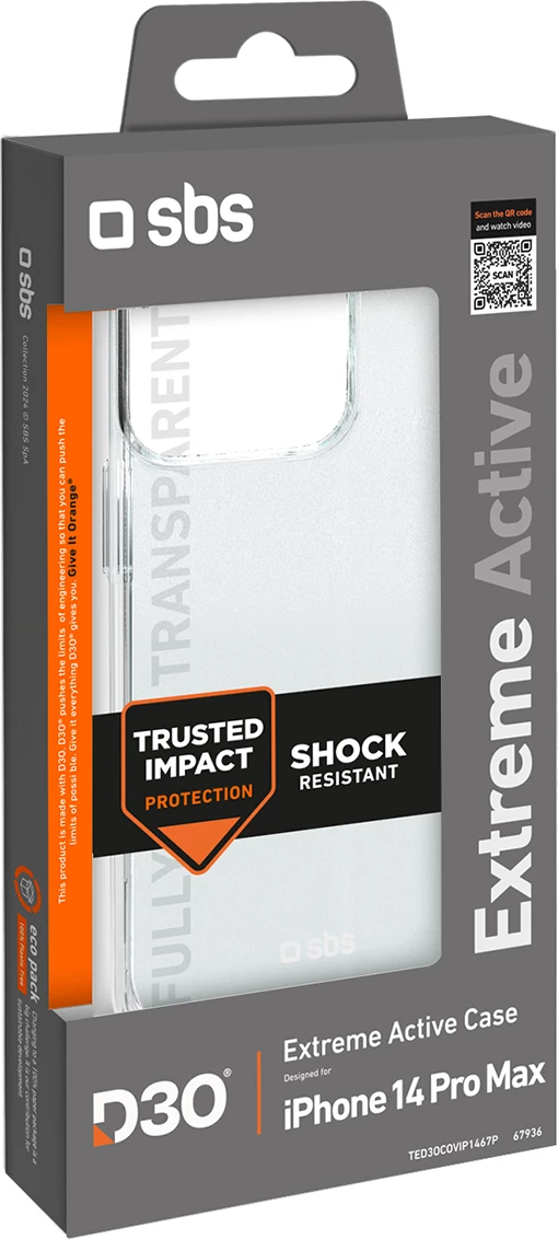 Mbështjellës SBS D3O për iPhone 14 Pro Max, transparent