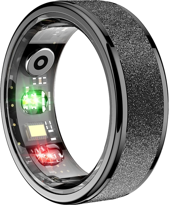 Unazë smart Colmi R10, madhësi 7 (Ø17.9 mm), 5ATM, Bluetooth 5.0, e zezë, me kuti karikimi