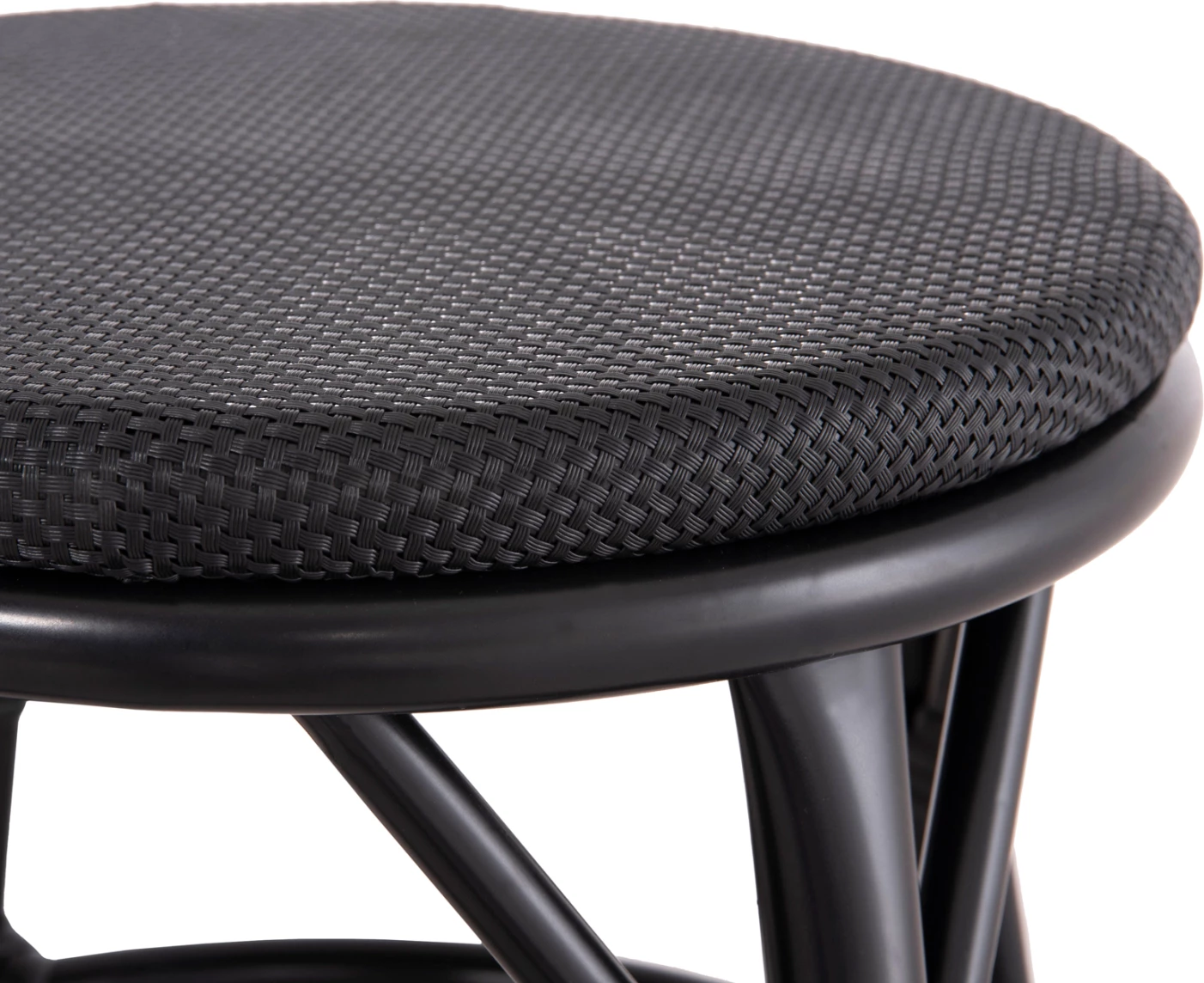 Karrige e rrumbullakët alumini, pamje bambuje, FH6285.02, ngjyrë e zezë, Φ36x46H cm