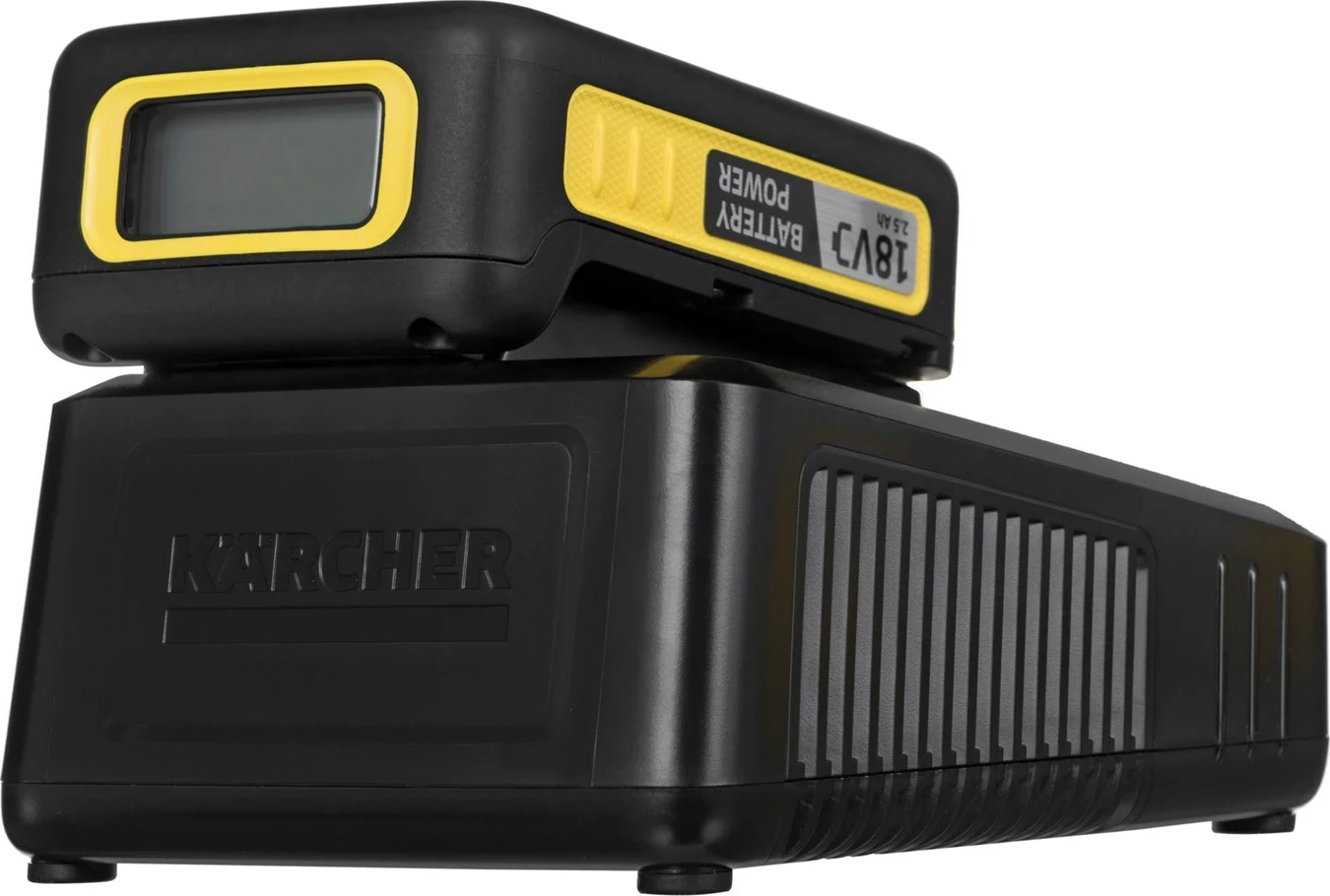 Set baterie dhe karikues Kärcher Power 18/25, 18V, 2.5 Ah, Verdhë