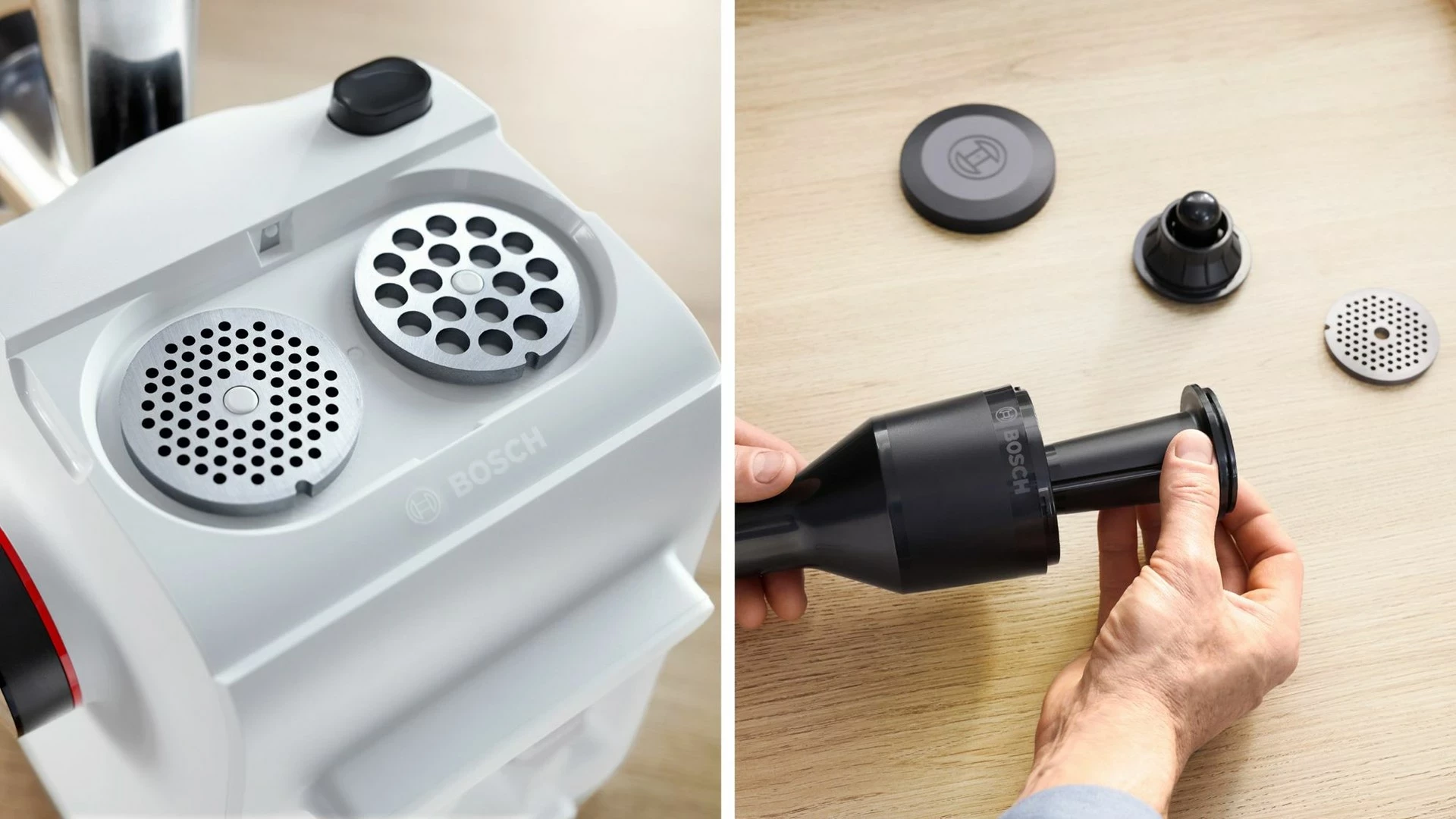 Makinë mishi Bosch Serie 4 MFWS420W, 1900 W, Bardhë, Zi