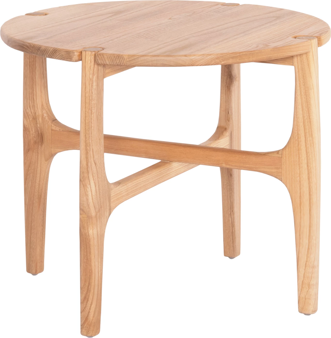 Tavolinë anësore e rrumbullakët KATAL FH9932 dru Sungkai ngjyrë natyrale Φ59,5x50,5Hcm