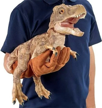 Kukull interaktive WOW Stuff Puppetronic Real FX Baby T-Rex Jurassic Park, bronzi