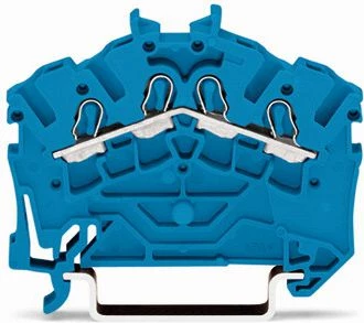 Bllok terminali Wago 2002-6404, 4-përçues, 2.5mm², 24A, blu, në kuti