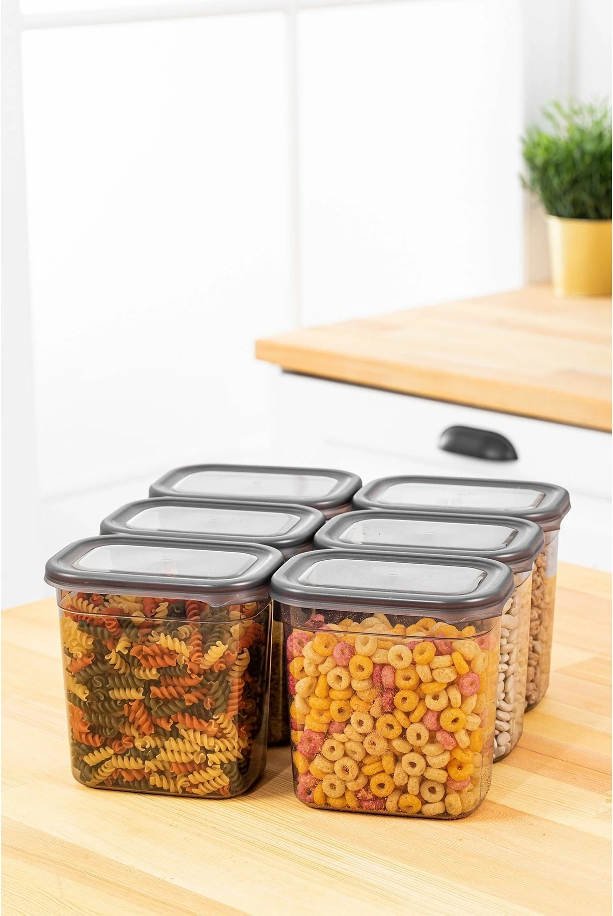 Set kuti për organizim (6 copë), ngjyrë antracit, Hermia, BNMPEGYAR06-11