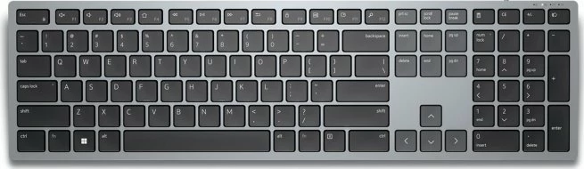 Tastierë Dell KB700 (580-AKPT) pa tela, US layout, full-size me numpad, Bluetooth 5.0/2.4GHz, e zezë/argjendtë