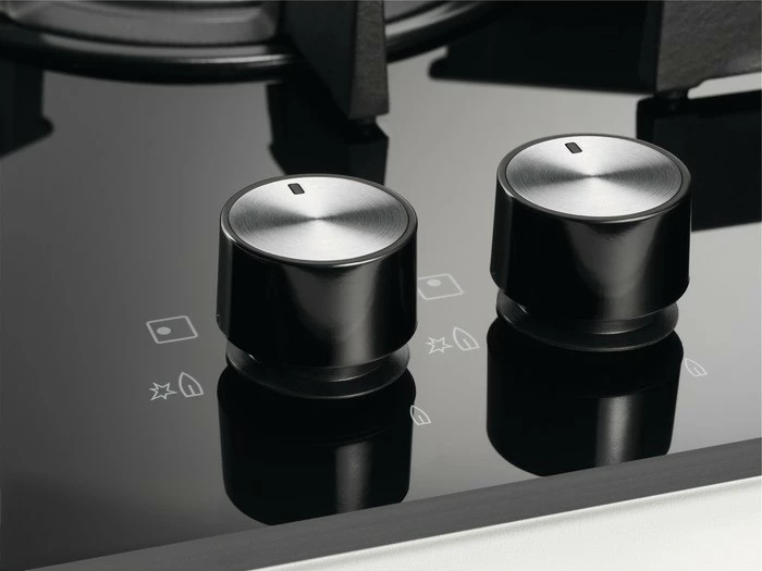 Pjatë me gaz dhe xham Electrolux EGC3322NVK, 30 cm, e zezë