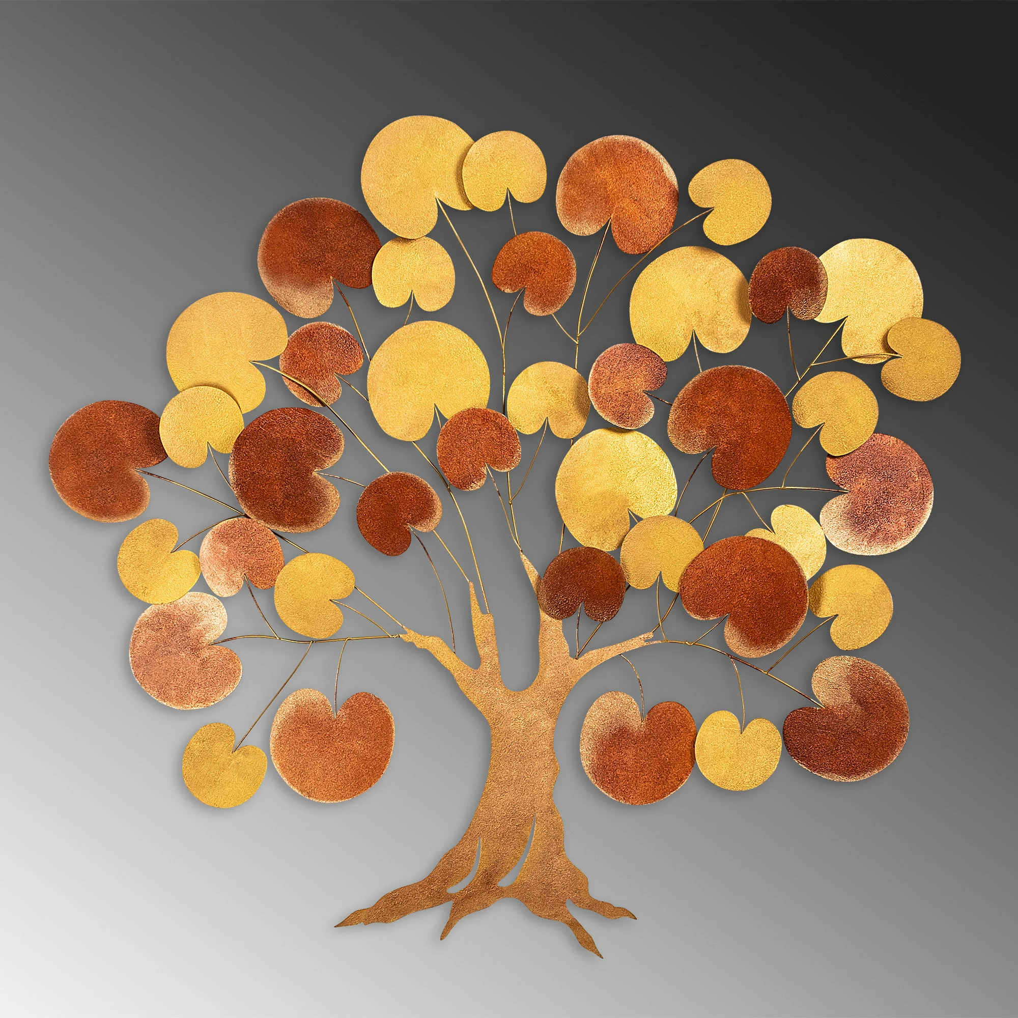 Aksesor dekorativ metalik për mur Wallity, Lime Hazel 2