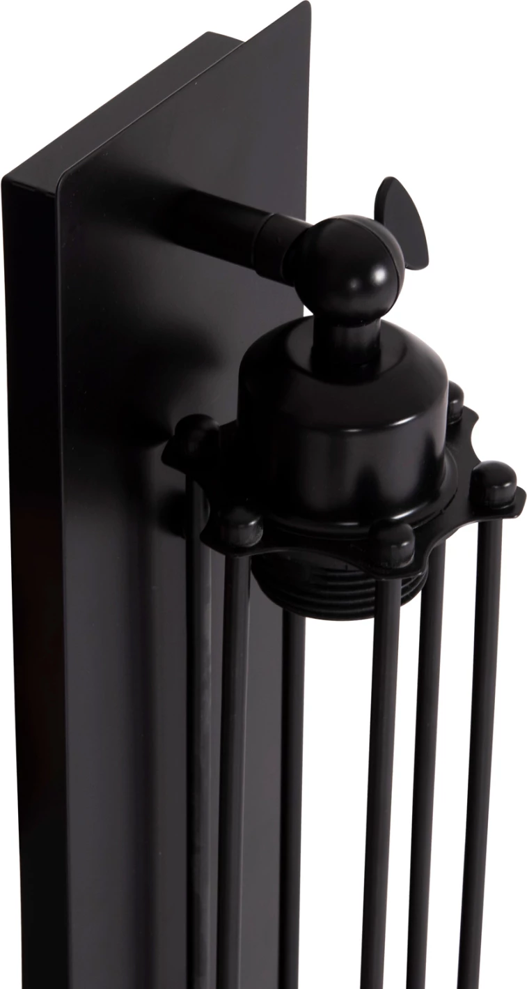 Aplik muror me 2 drita BEACON, metalik, ngjyrë e zezë, FH4463, 10x10x47cm