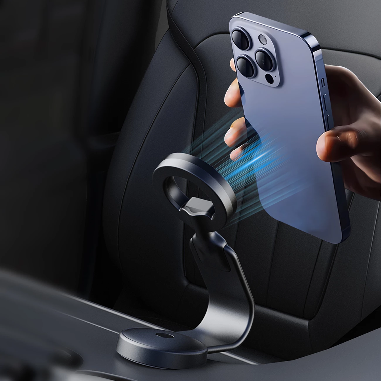 Mbajtës magnetik për celular Dudao F21 MagSafe, i zi