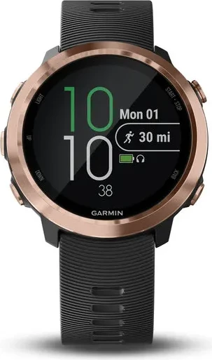 Smartwatch Garmin Forerunner® 645 Music – Rose Gold with Black Strap
