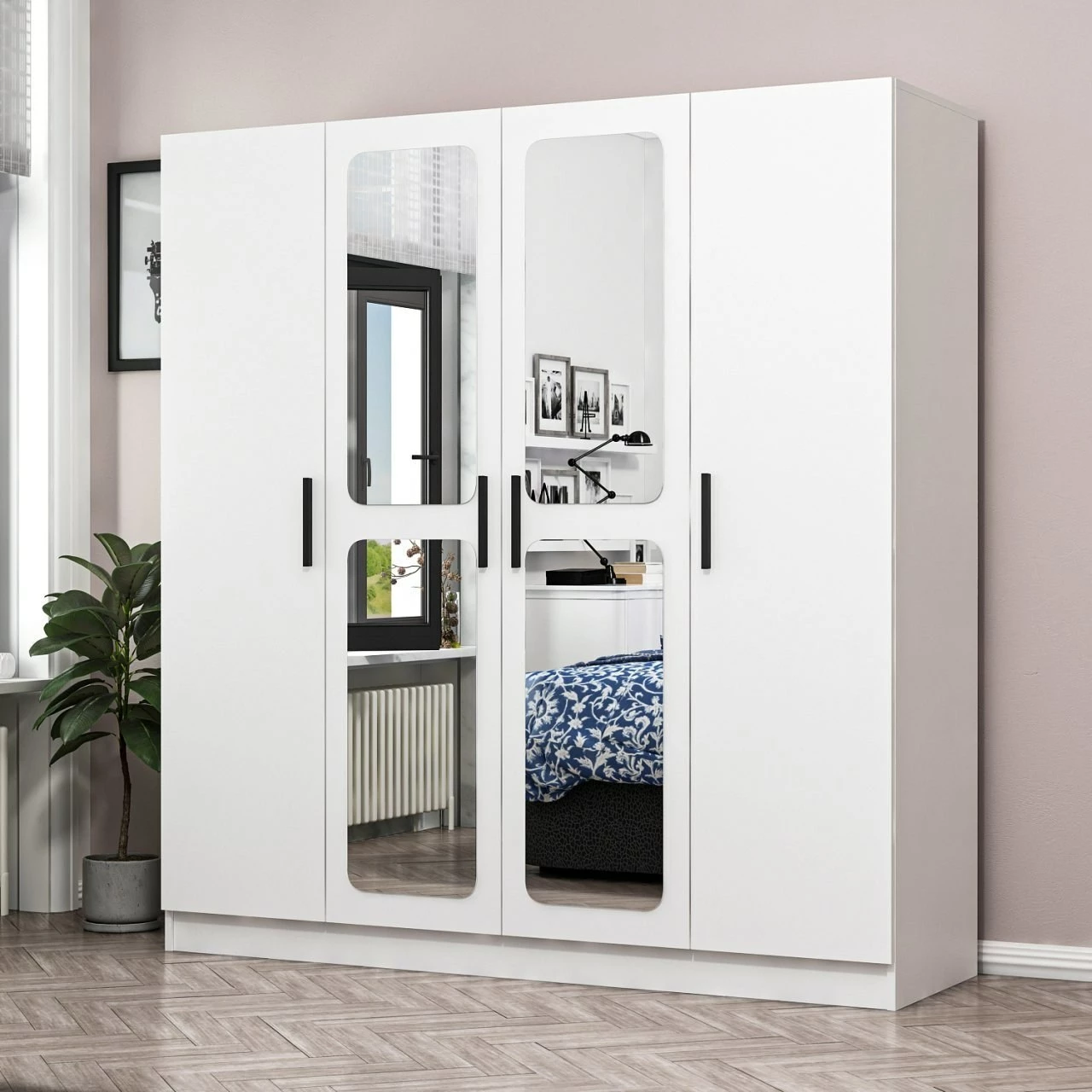 Dollap Skye Decor, i bardhë, Kale - 3814