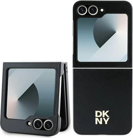 Mbështjellës DKNY për Samsung Galaxy Z Flip 6, lëkurë, i zi