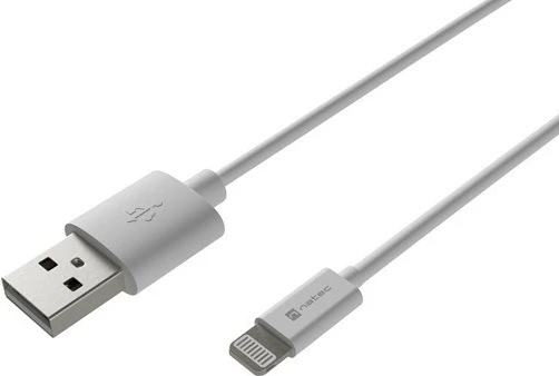 Kabllo Natec Prati USB-A në Lightning, 2m, e bardhë