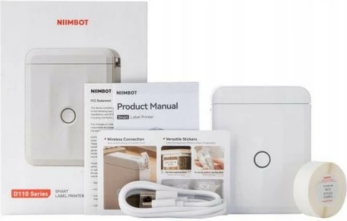 Printer etiketa Niimbot D110 M, termik, portabël, i bardhë, me Bluetooth