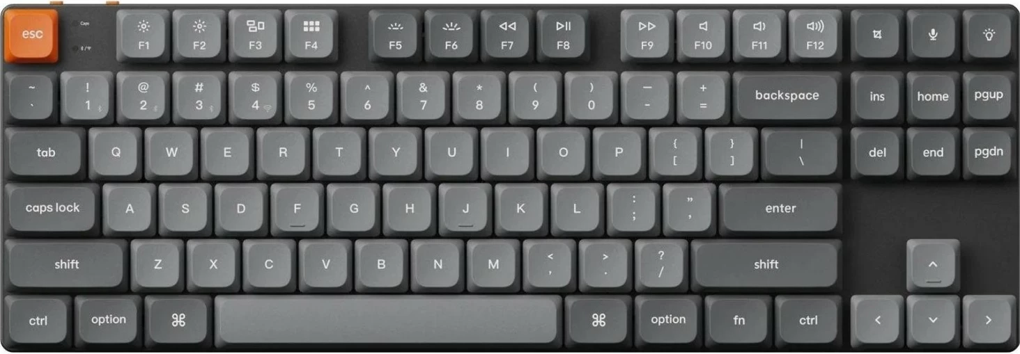 Tastierë Keychron K1 Max, 80% TKL, Brown Switch, e zezë-gri