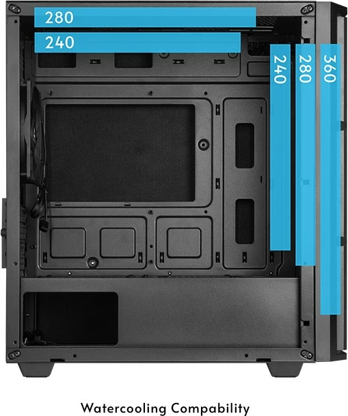 Kasë Chieftec AZ-01B-OP, Mini Tower, PC, micro ATX, Mini-ITX, uATX, e zezë