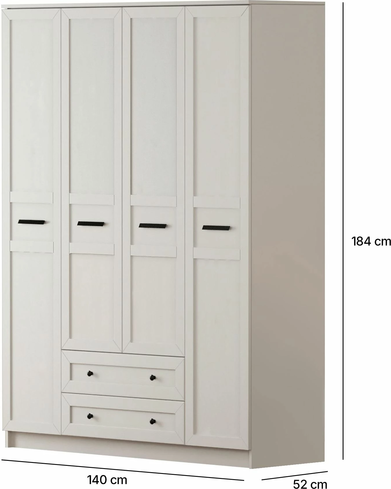 Dollap Skye Decor, ngjyrë e bardhë mat, RB-168-01