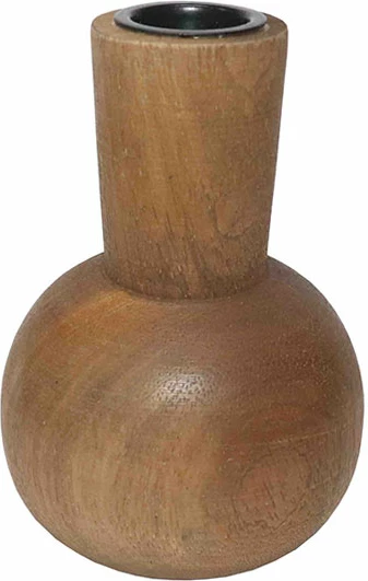 Mbajtëse qirinjsh SCANDI, dru natyral, 8x8x11cm