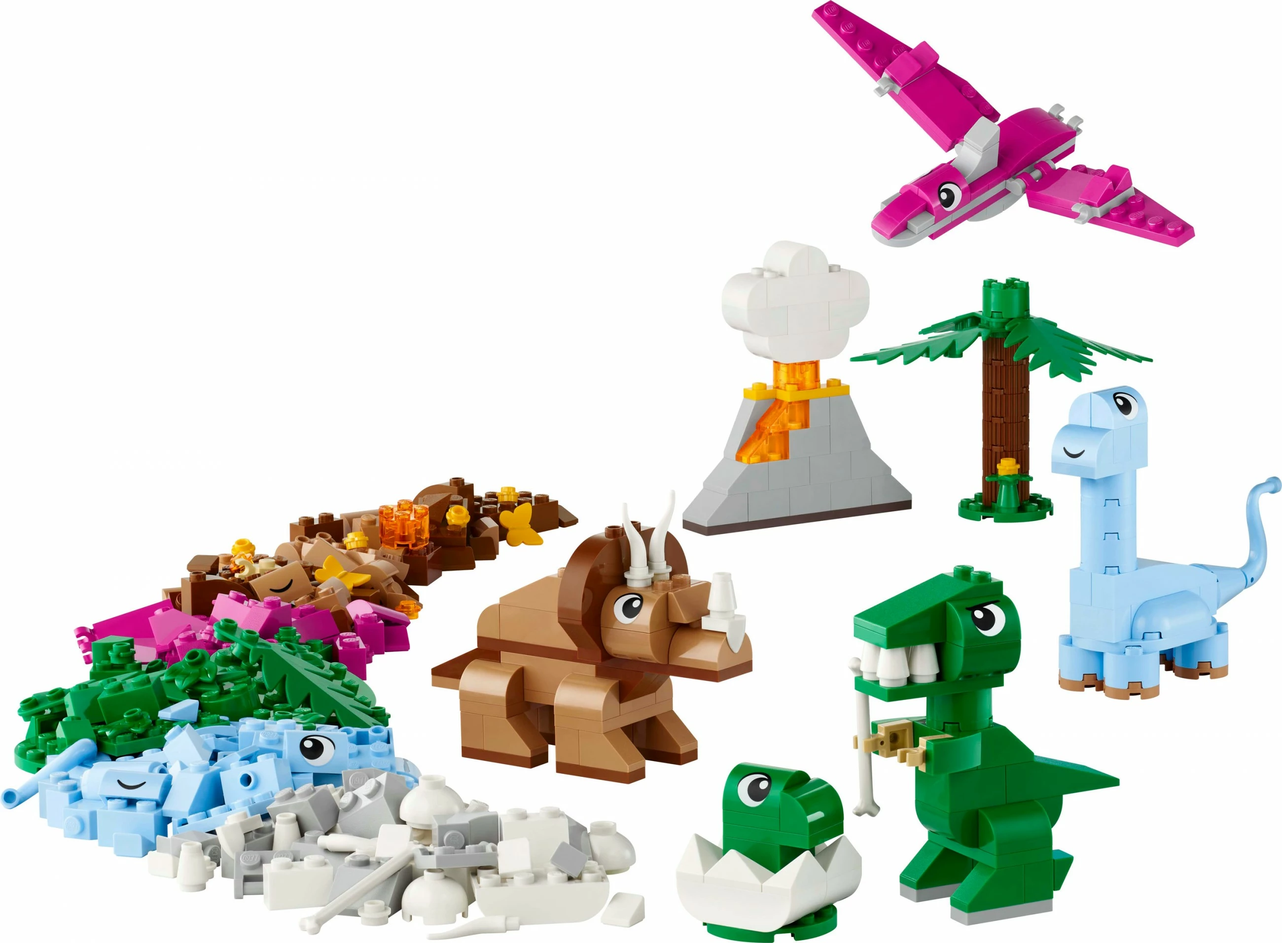 Set ndërtimi LEGO Classic 11041 Kreative Dinosaurier, 450 pjesë, shumëngjyrësh