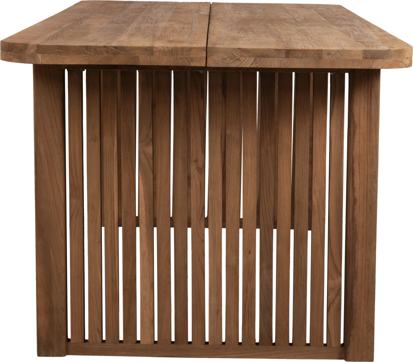 Tavolinë ngrënie Bontang, dru TEAK i ricikluar, ngjyrë natyrale rustike, 200x90x76 cm