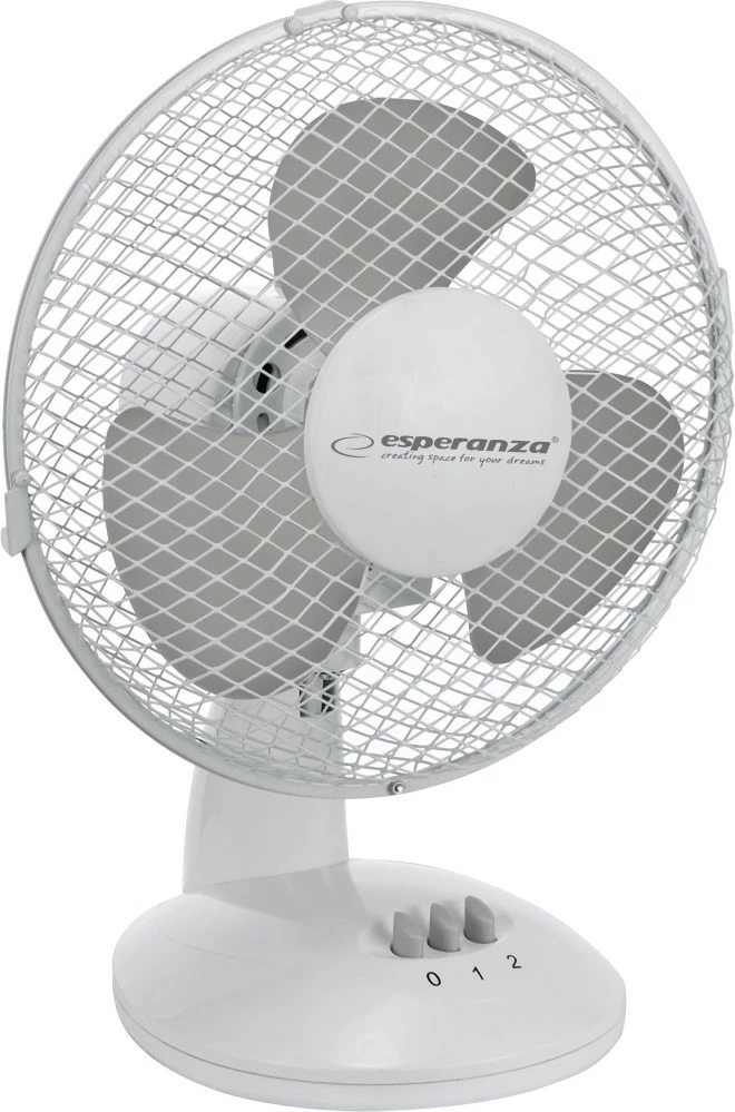 Ventilator tavoline Esperanza Zephyr EHF004WE, 23 cm, 30W, Bardhë-Gri