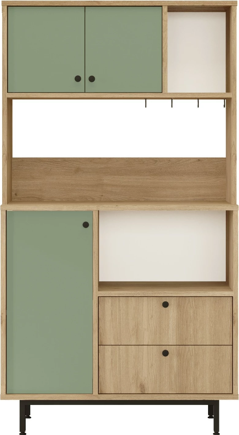 Dollap multifunksional, ngjyrë lis dhe e gjelbër, Skye Decor, RE3-SY