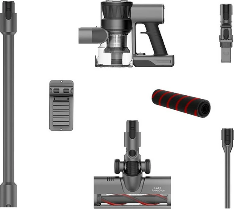 Fshesë vertikale pa kabllo, Lafe, PowerGlide 200W BLDC, 22 kPa, 0.5 L, deri 35 min, 2200 mAh, e zezë