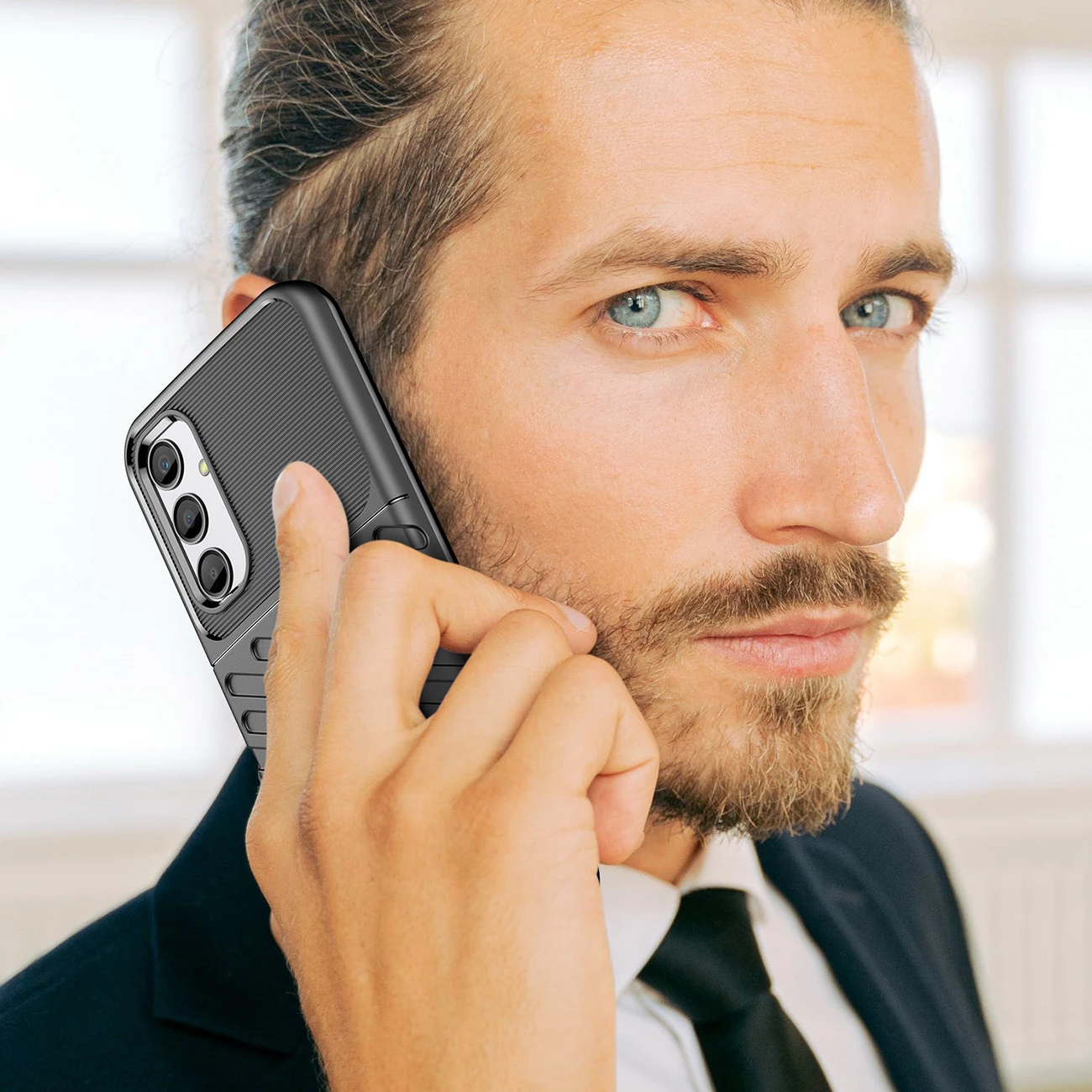 Mbështjellës Hurtel Thunder Case për Samsung Galaxy A24 4G, TPU, i zi