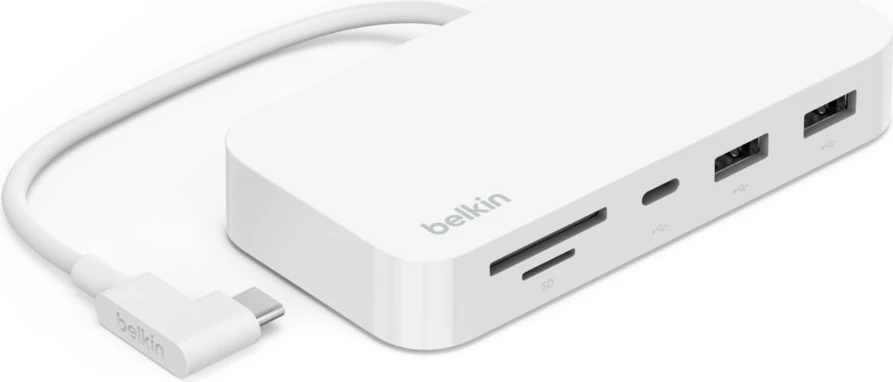 Hub USB-C Belkin INC011btWH 6-në-1, 10Gbps, i bardhë