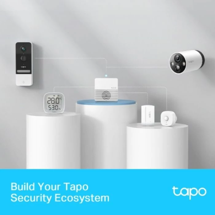 Hub smart, TP-LINK Tapo H200, 64+4 pajisje, microSD deri 512GB, Wi‑Fi 2.4GHz, e bardhë