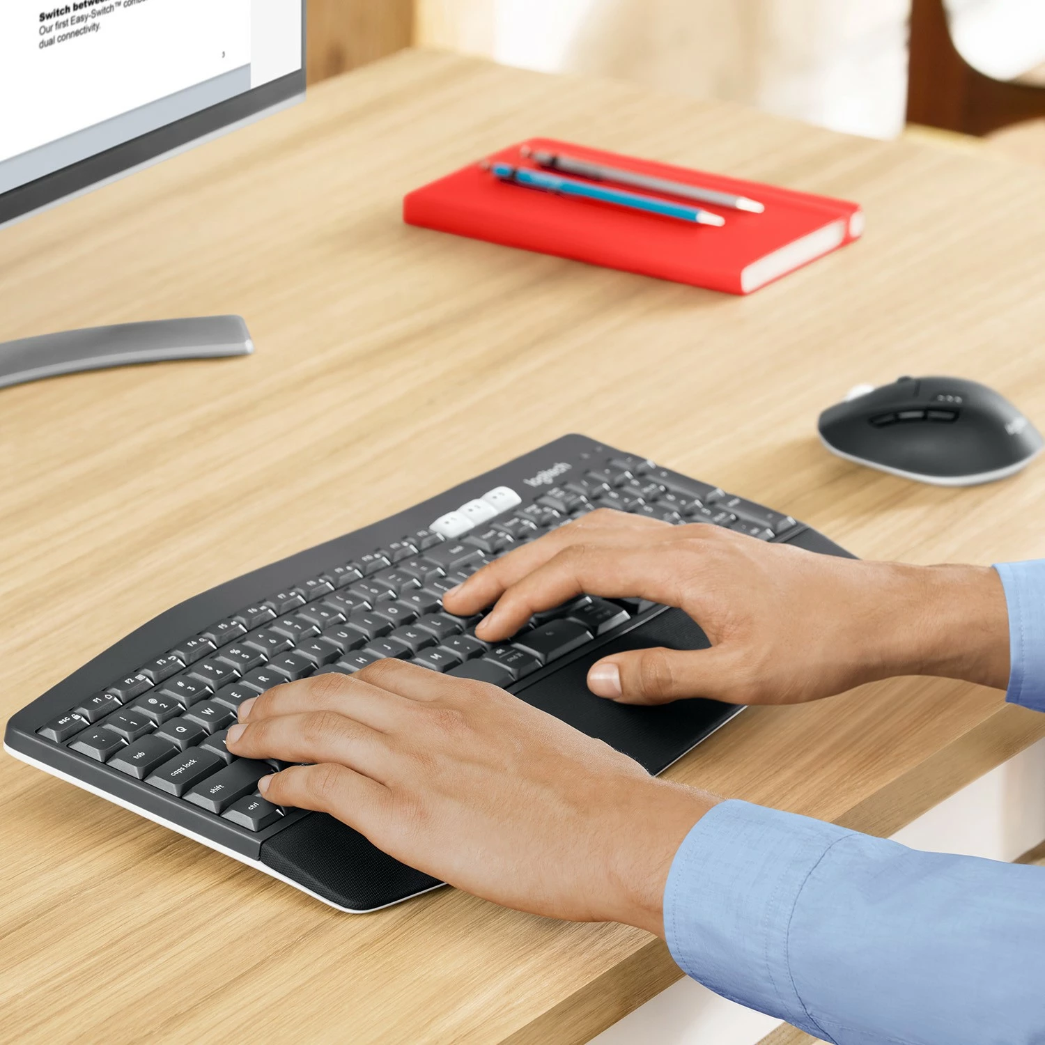 Tastierë dhe maus Logitech MK850 RF Wireless + Bluetooth, QWERTZ, e zezë