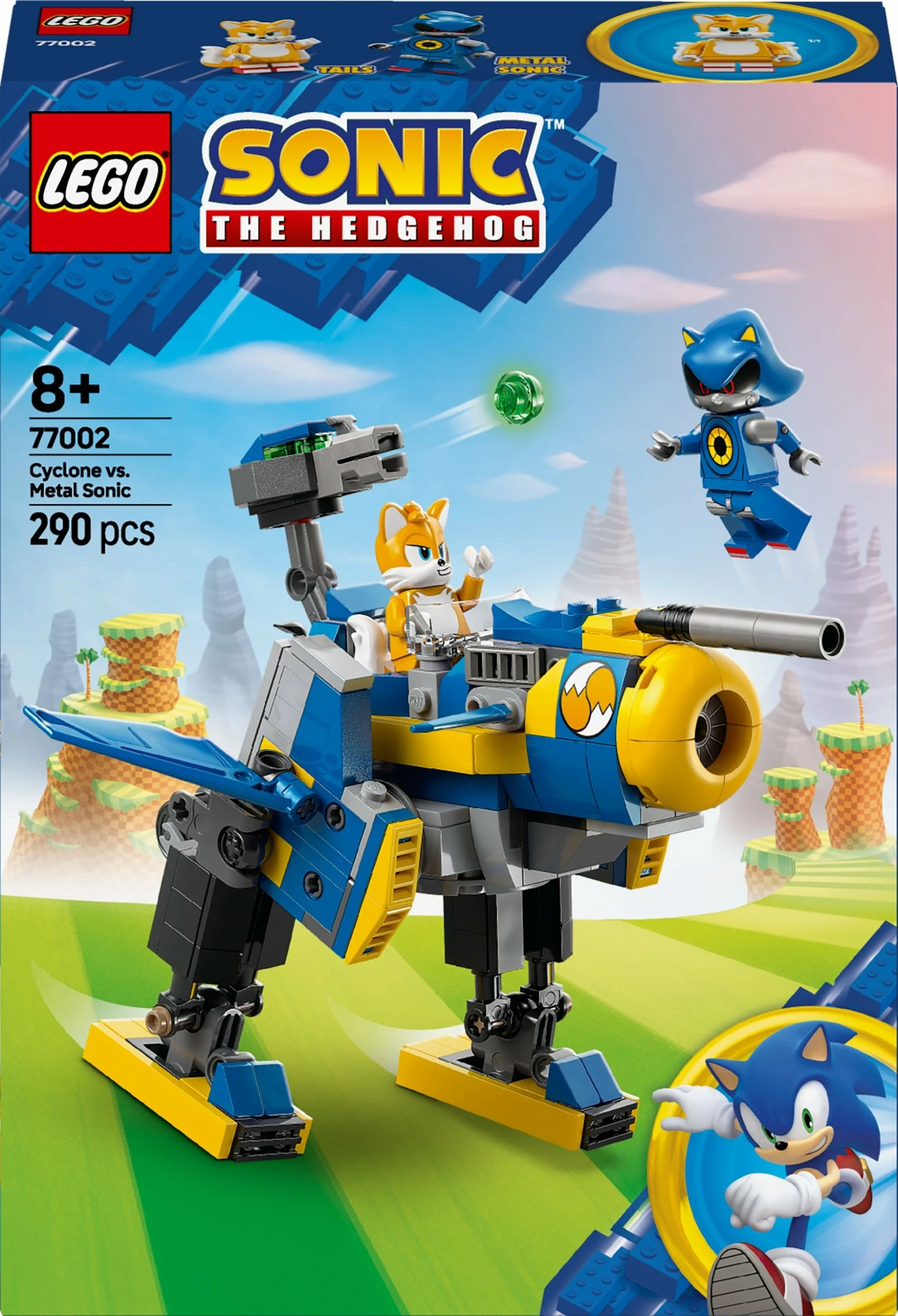 Set ndërtimi LEGO Sonic the Hedgehog 77002 Cyclone vs Metal Sonic, 290 copë