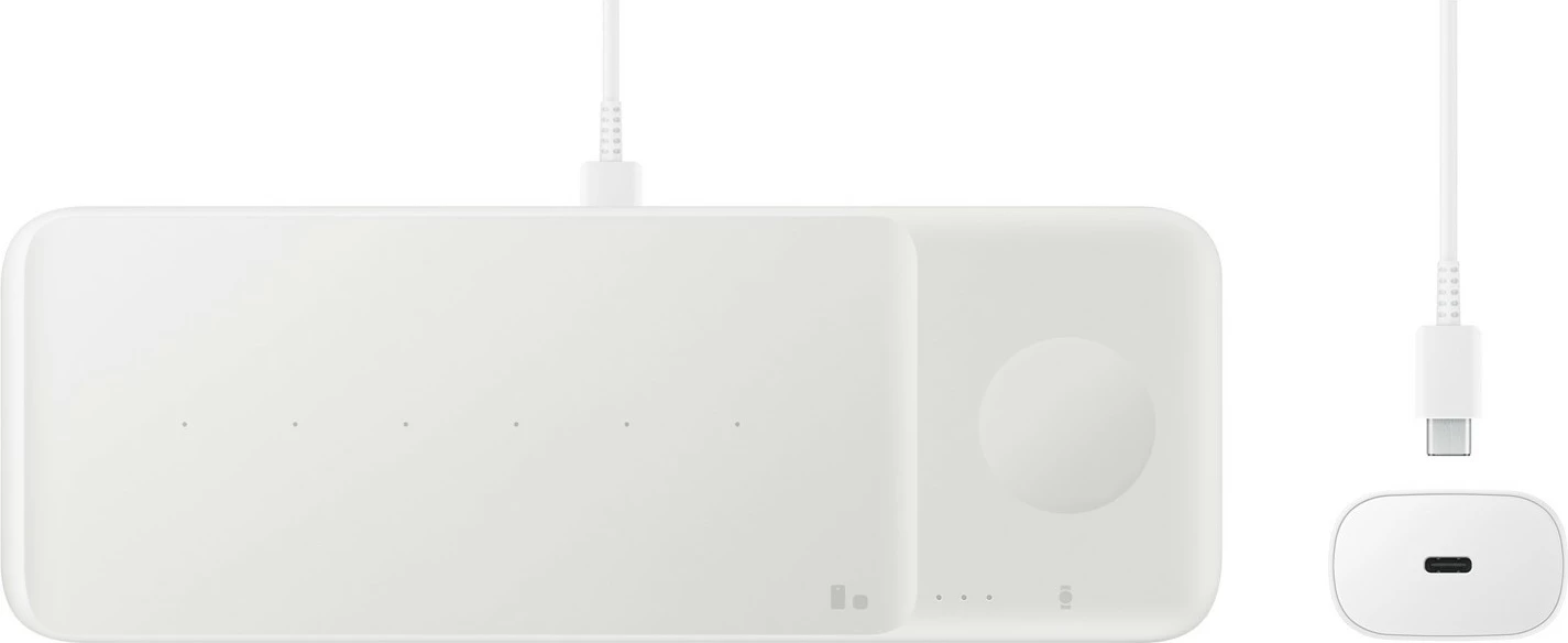 Karikues wireless Samsung Trio, USB, i bardhë