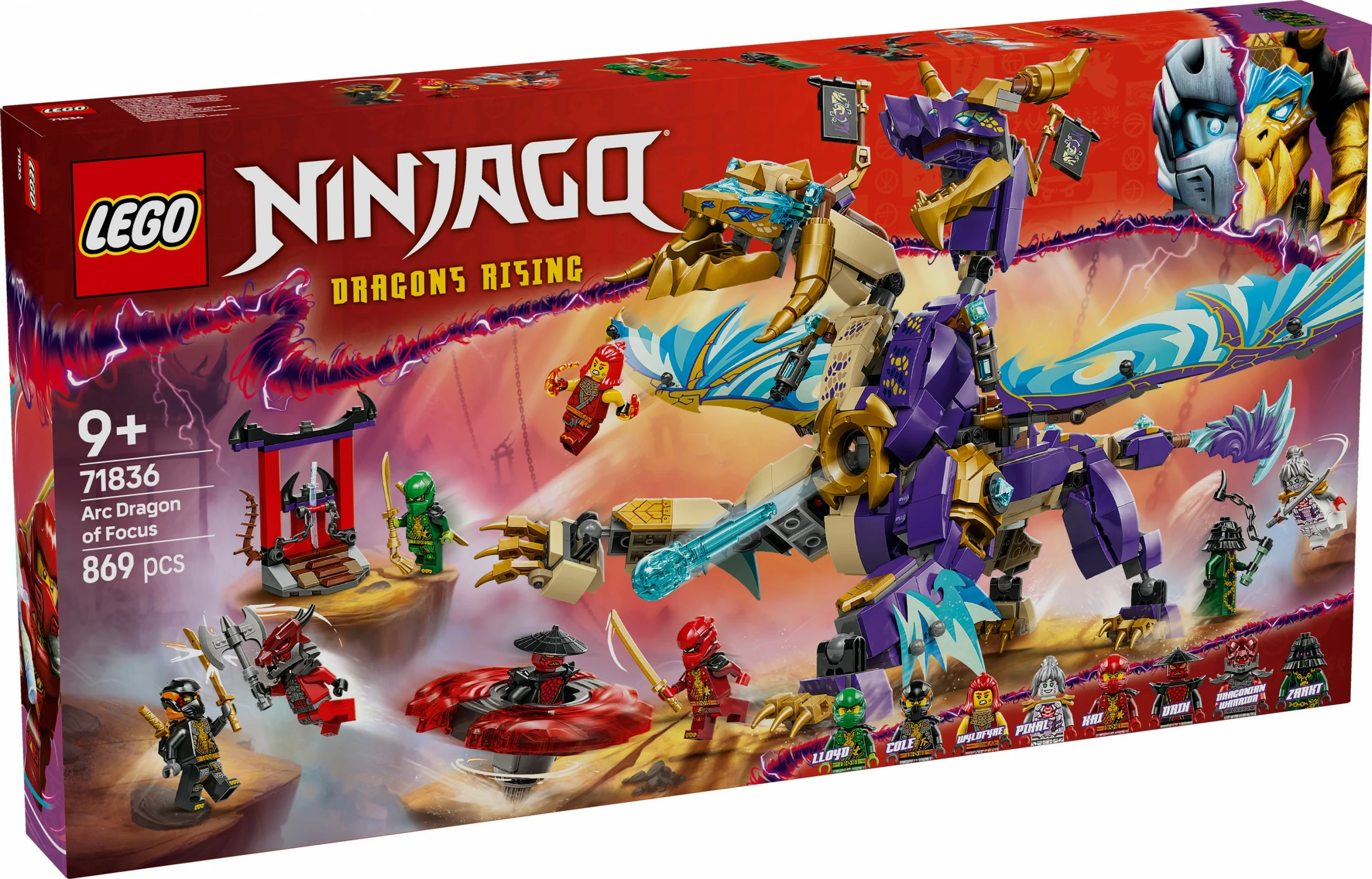Set ndërtimi LEGO Ninjago 71836 Lichtbogendrache, 869 pjesë, multikolor