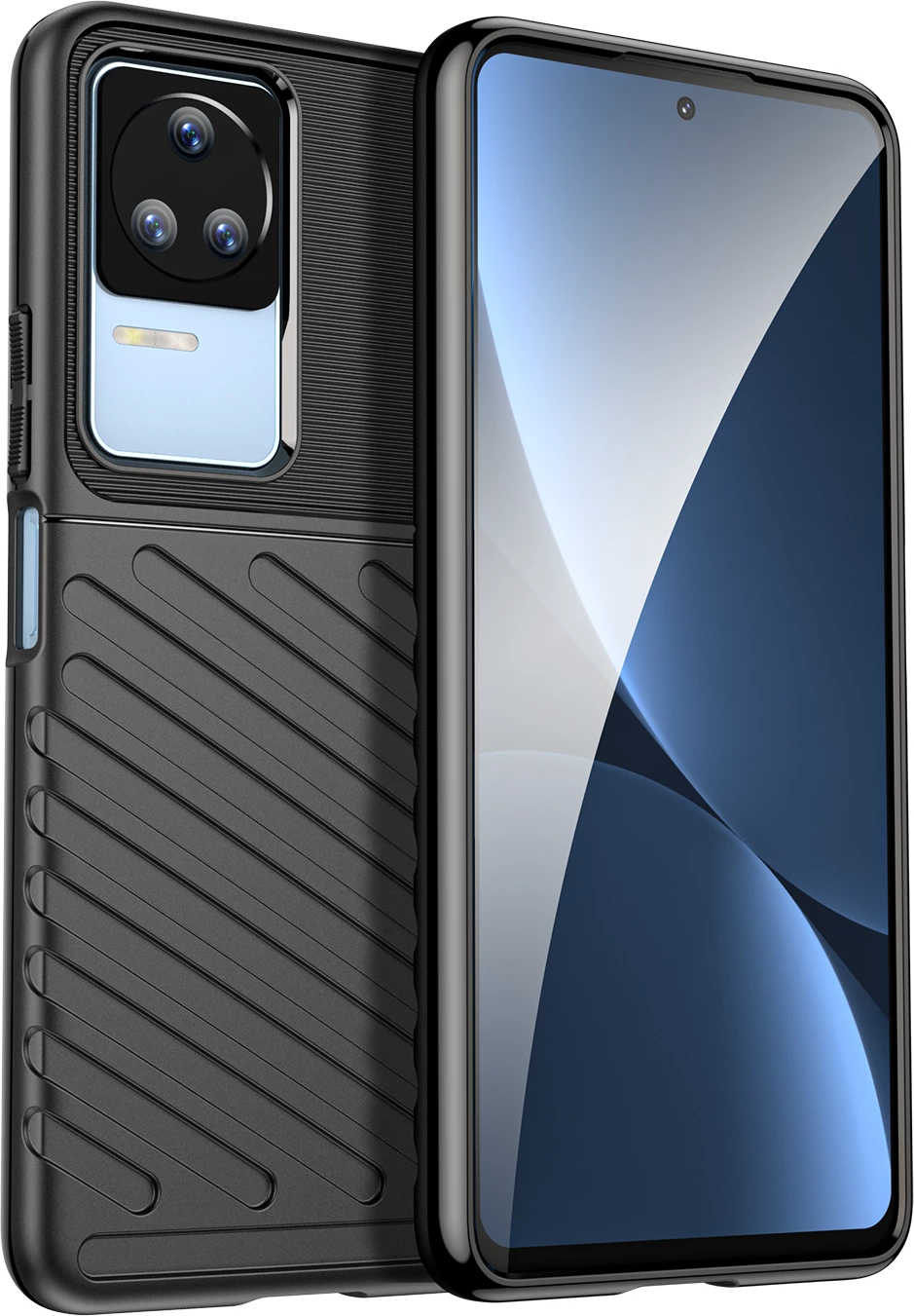 Mbështjellës Hurtel Thunder Case për Xiaomi Poco F4 5G, TPU, i zi