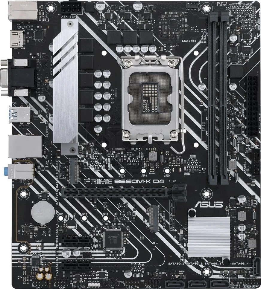 Pllakë amë ASUS PRIME B660M-K D4, Intel B660, micro ATX, LGA 1700