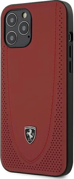 Mbështjellës Ferrari FEOGOHCP12LRE për iPhone 12 Pro Max 6.7", Off Track Perforated, Kuq