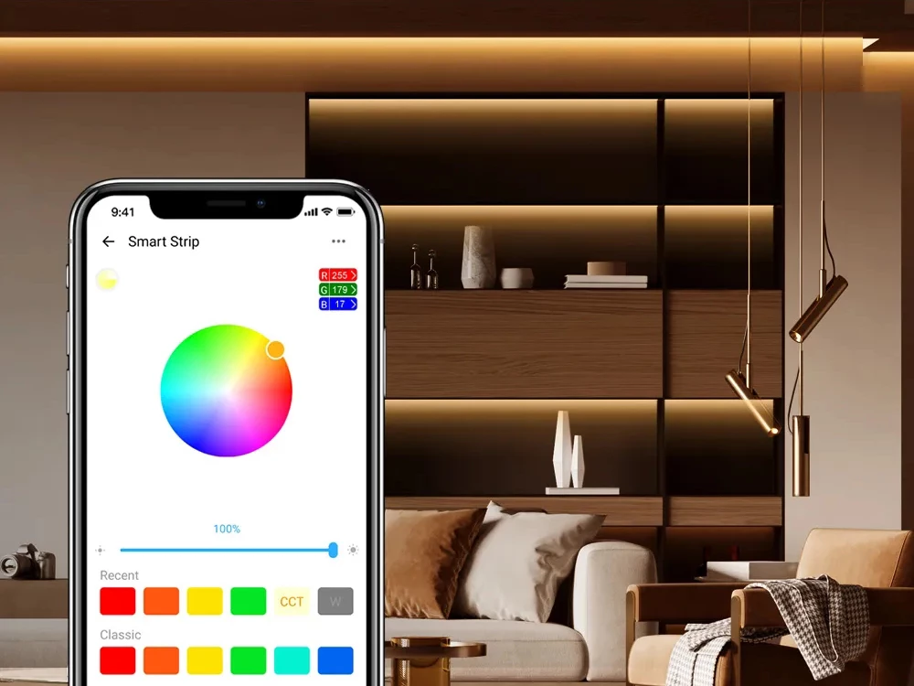 Shirit LED inteligjent Sonoff L2-5M, 5m, RGB, Wi-Fi, me telekomandë, i papërshkueshëm nga uji, set