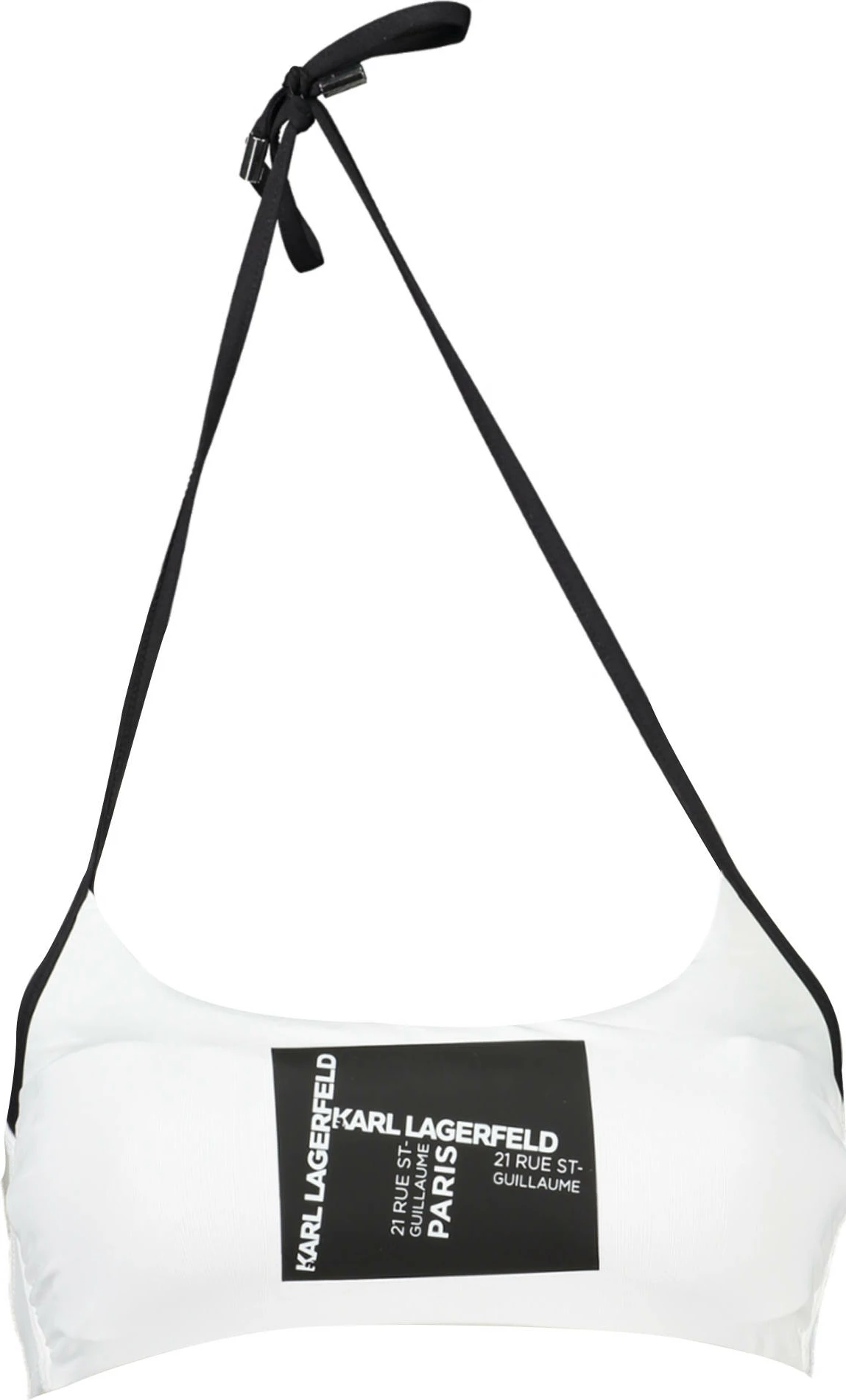 Bikine top KARL LAGERFELD BEACHWEAR femra, të bardha