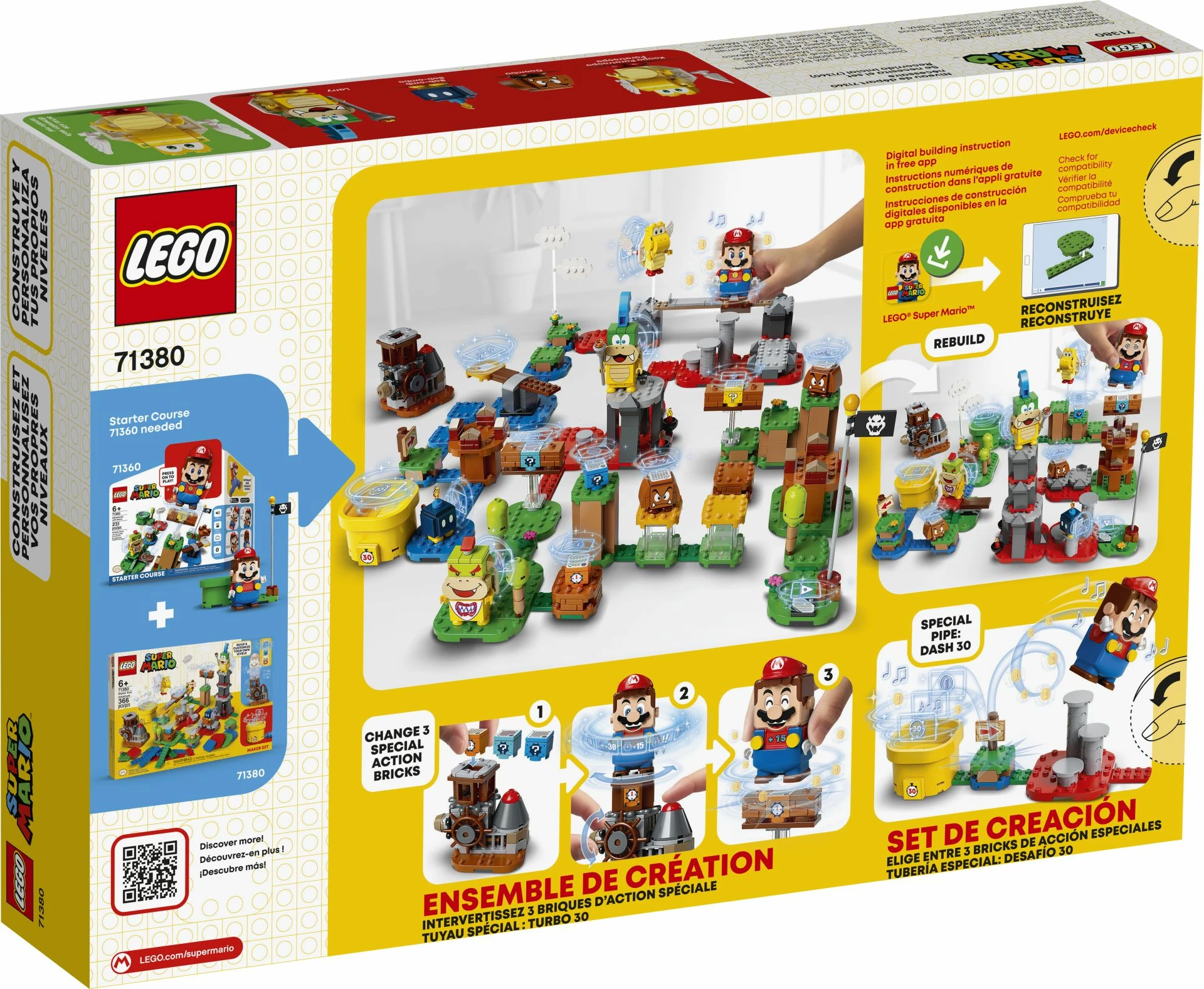 Set ndërtimi LEGO Super Mario 71380 Master Your Adventure Maker, 366 copë, 6+