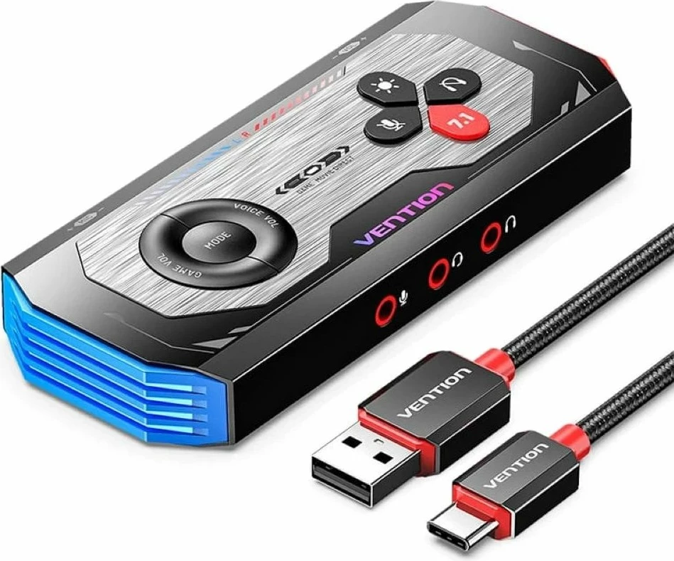 Kartelë zëri ekstern Vention CVAB0 24-bit/192kHz, USB-C, virtual 7.1, e zezë
